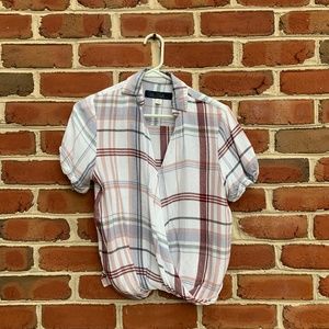 Blue Rain Women's Plaid Short Sleeve Shirt